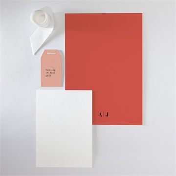 Hochzeitseinladung karminrot - Vue 5