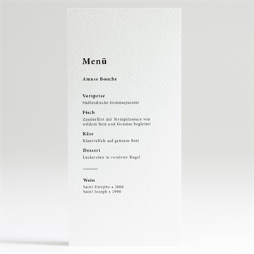Menükarte Hochzeit karminrot - vue 2