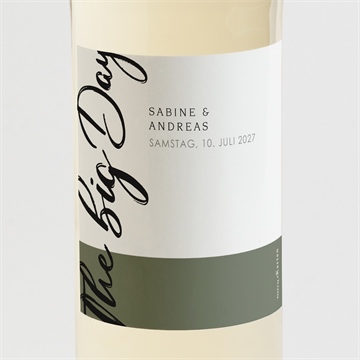 Flaschenetikett Hochzeit the big day