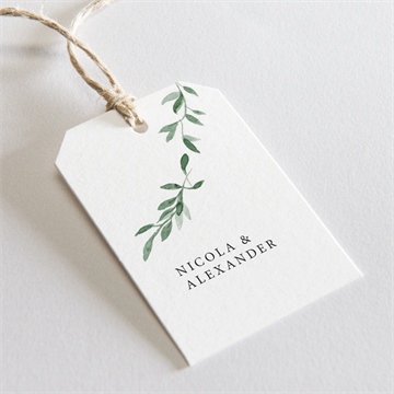 Geschenkanhänger Hochzeit unter dem olivenbaum