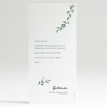 Menükarte Hochzeit unter dem olivenbaum - Vue 2