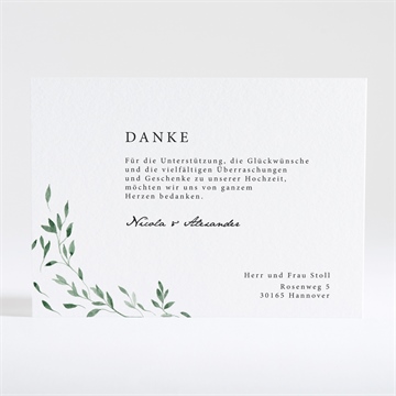 Dankeskarte Hochzeit unter dem olivenbaum - gold - Vue 4