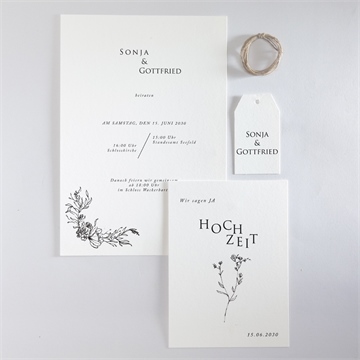 Hochzeitseinladung unsere hochzeit - vue 5