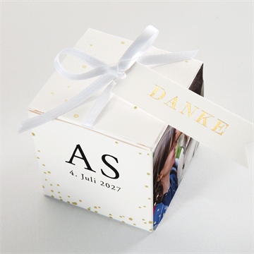 Geschenkbox Hochzeit spiegel der liebe - gold - Vue 4