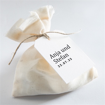 Geschenkanhänger Hochzeit olivfarbener pinselstrich - Vue 2