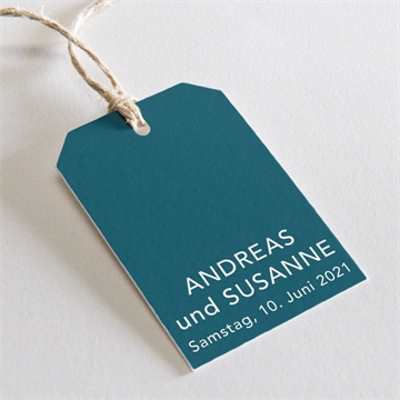 Geschenkanhänger Hochzeit tiefes blau