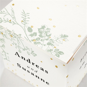 Geschenkbox Hochzeit farn - gold - Vue 2