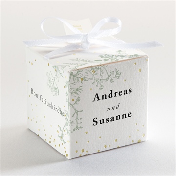 Geschenkbox Hochzeit farn - gold - Vue 3