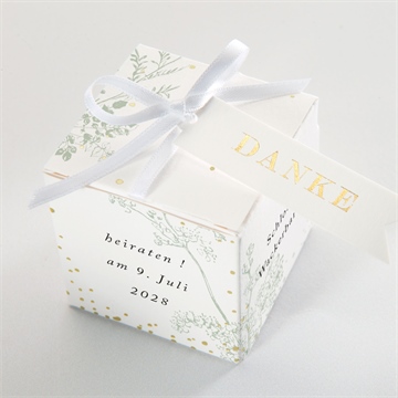 Geschenkbox Hochzeit farn - gold - Vue 4
