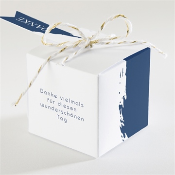 Geschenkbox Hochzeit blauer pinselstrich - vue 2