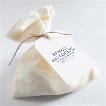 Geschenkanhänger Hochzeit blauer pinselstrich - Vue 2