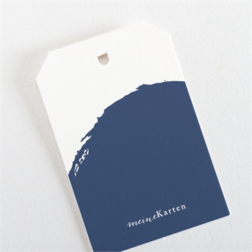 Geschenkanhänger Hochzeit blauer pinselstrich - Vue 3