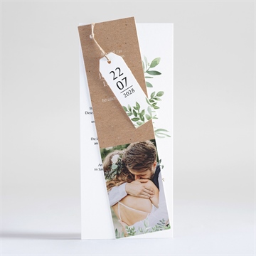 Hochzeitseinladung blätterschmuck