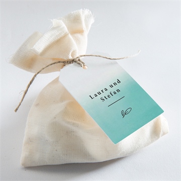 Geschenkanhänger Hochzeit lagune - Vue 2