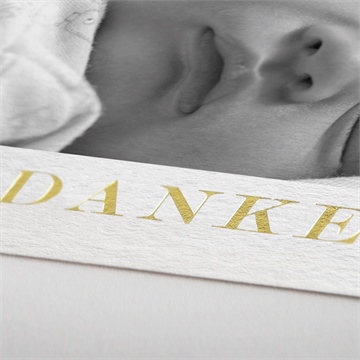 Dankeskarte Geburt eleganter stern - gold - Vue 2