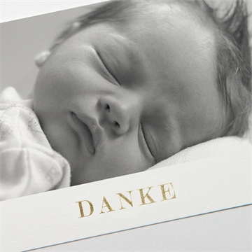 Dankeskarte Geburt eleganter stern - gold - Vue 3