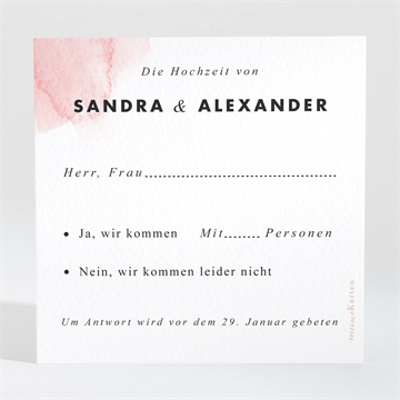 Antwortkarte Hochzeit nuance