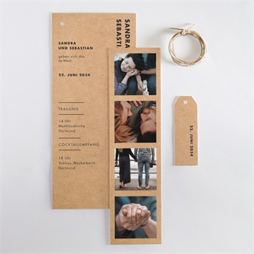 Hochzeitseinladung fotoautomat kraft - Vue 4