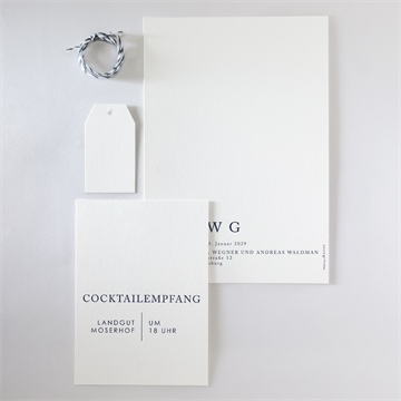 Hochzeitseinladung design pur - Vue 6