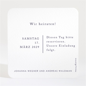 Save the Date Karte design pur - Vue 2