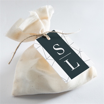 Geschenkanhänger Hochzeit geometrie - Vue 2