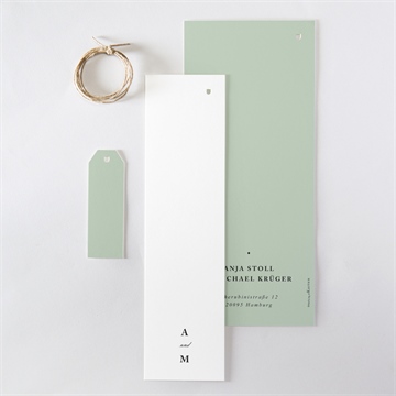 Hochzeitseinladung mandelgrün - Vue 5