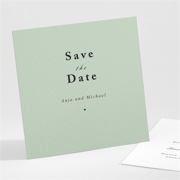 Save the Date Karte mandelgrün