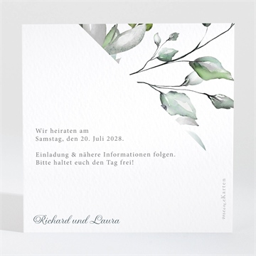 Save the Date Karte blumenarrangement - Vue 2