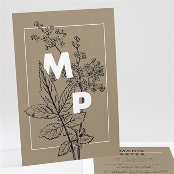 Hochzeitseinladung wilde initialen