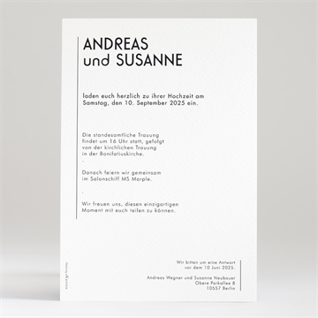 Hochzeitseinladung minimalismus - Vue 2