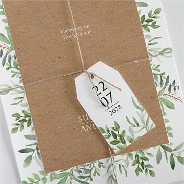 Hochzeitseinladung frühlingsgrün - Vue 2