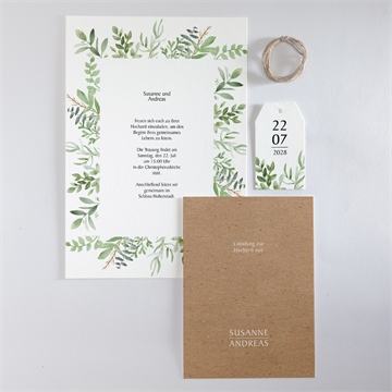 Hochzeitseinladung frühlingsgrün - vue 5