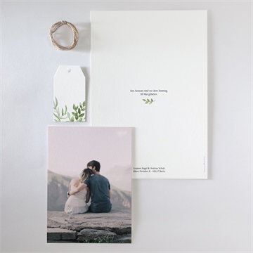 Hochzeitseinladung frühlingsgrün - Vue 6