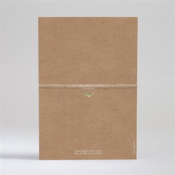 Hochzeitseinladung frühlingsgrün kraftpapier - Vue 4