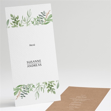 Menükarte Hochzeit frühlingsgrün