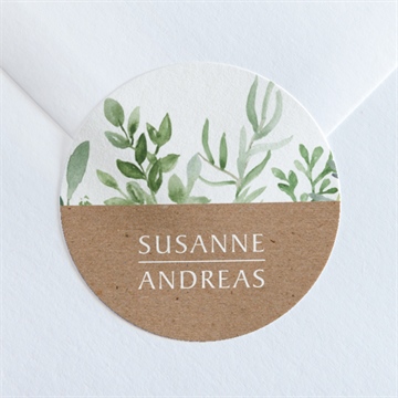 Aufkleber Hochzeit frühlingsgrün