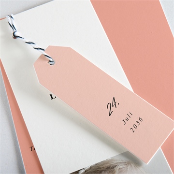 Einladung Taufe kartentrio rosa - Vue 2