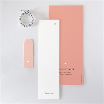 Einladung Taufe kartentrio rosa - Vue 5