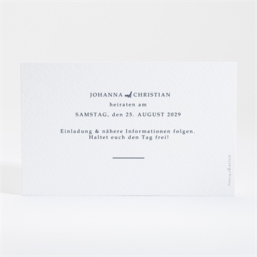 Save the Date Karte mineralblau - Vue 2