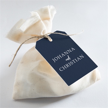 Geschenkanhänger Hochzeit mineralblau - Vue 2