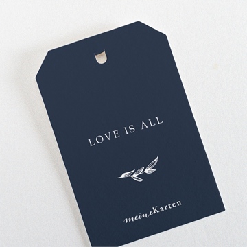 Geschenkanhänger Hochzeit mineralblau - Vue 3