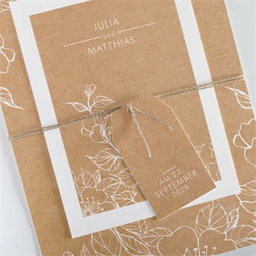 Hochzeitseinladung elegante gravur - Vue 2