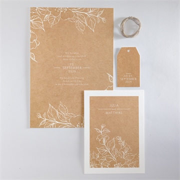 Hochzeitseinladung elegante gravur - Vue 5