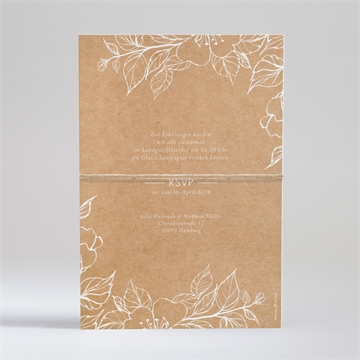 Hochzeitseinladung elegante gravur - Vue 4