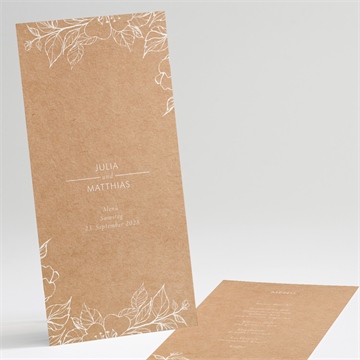 Menükarte Hochzeit elegante gravur