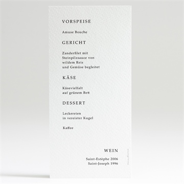 Menükarte Hochzeit moderne grafik - Vue 2