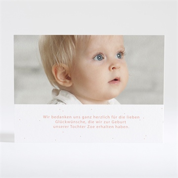 Dankeskarte Geburt all-in one karte mädchen - Vue 2