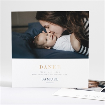 Dankeskarte Geburt love