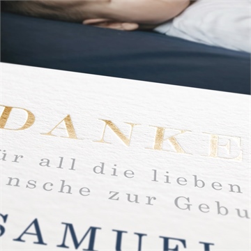 Dankeskarte Geburt love - Vue 2