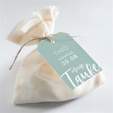 Geschenkanhänger Taufe silbernes kreuz - Vue 2